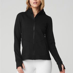 ALO foundation zip up hoodie jacket black
